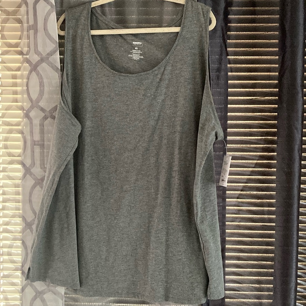 Sonoma Women’s Tank Top Basic Gray 4X Brand New with Tags